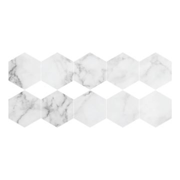 Set 10 autocolante impermeabile și anti-alunecare pentru podea Ambiance Hexagon