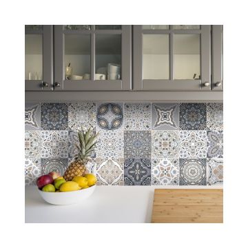 Set 9 autocolante decorative pentru perete Ambiance Orfeo, 10 x 10 cm