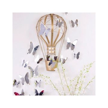 Set 12 autocolante cu efect 3D Ambiance Mirror Butterflies