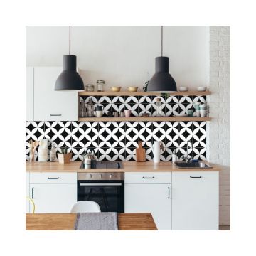 Set 60 autocolante de perete Ambiance Cement Tiles Aniello, 15 x 15 cm