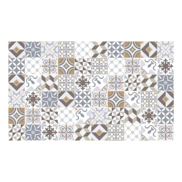 Set 60 autocolante de perete Ambiance Cement Tiles Liliania, 15 x 15 cm