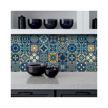 Set 9 autocolante perete Ambiance Dizier, 10 x 10 cm