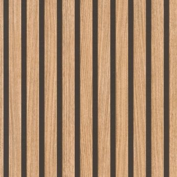 Tapet hartie Rasch Duplex 278408, maro/negru, model tip riflaj lemn, 10 x 0.53 m