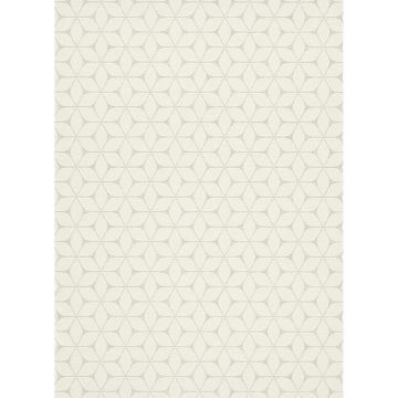 Tapet modern Erisman 1002501 3D, alb, vinil cu flori, 53 cm x 10.05 m