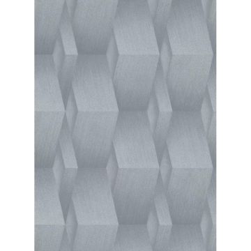 Tapet modern Erisman 1004610 3D, vinil, aspect geometric, gri, argintiu, 53 cm x 10.05 m