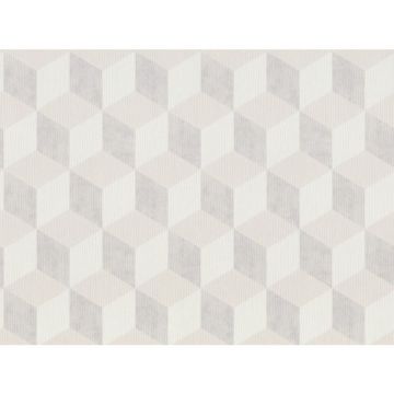 Tapet vinil Cubiq 220363, bej, model geometric 3D, 10 x 0.53 m