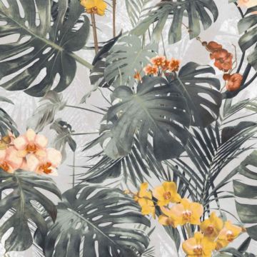 Tapet vinil Grandeco Myriad, MY2101, verde, model vegetal, 10 x 0.53 m
