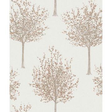 Tapet vinil Grandeco Nordic Elegance, NG2101, maro/bej, model copaci, 10 x 0.53 m