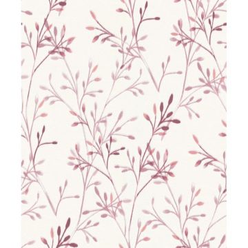 Tapet vinil Phoenix, model vegetal, roz, 10.05 m x 53 cm