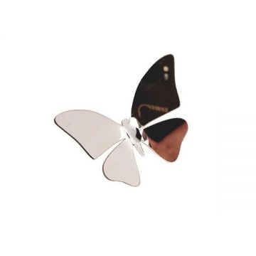 Set 6 fluturi 3D, autocolant de perete, stickere acrilice oglinda