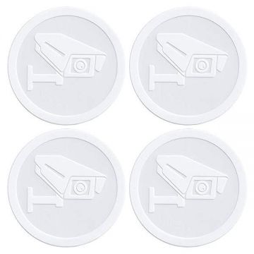 Set stickere, avertizare, Camera supraveghere, autocolant, 4 buc, 8x8 cm