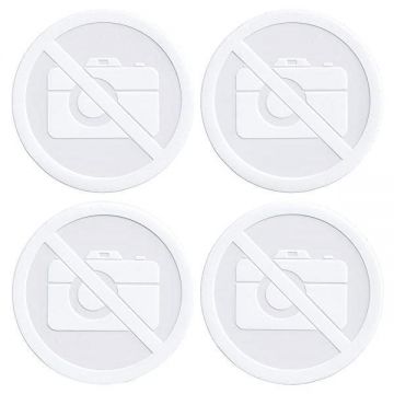Set stickere, avertizare, Interzis fotografierea, autocolant, 4 buc, 8x8 cm