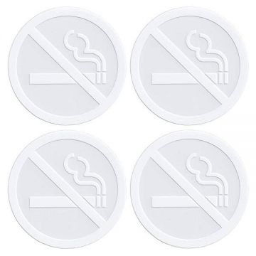 Set stickere, avertizare, Interzis fumatul, autocolant, 4 buc, 8x8 cm