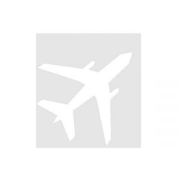 Set stickere decorative, Avion, alb, 12x12 cm, 20 buc