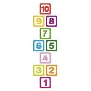 Set stickere decorative, cifre colorate, marime XL, 10buc, 30cm