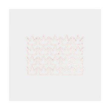 Set stickere decorative, Coroana, alb, 10x9 cm, 20 buc