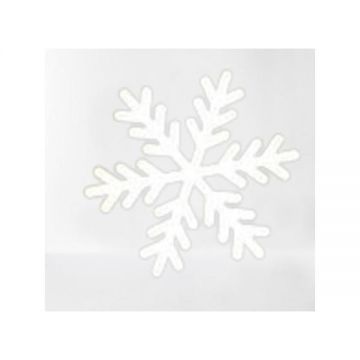 Set stickere decorative Craciun, fulgi albi, 8 bucati, 8x8 cm