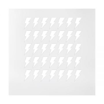 Set stickere decorative, Fulger, alb, 10x6 cm, 35 buc