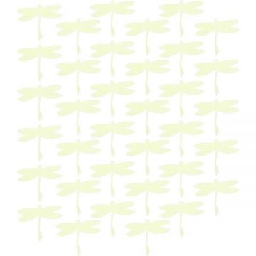 Set stickere decorative, Libelula, fosforescent, 7.6x6.5 cm, 35 buc