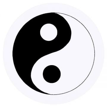 Set stickere decorative, Yin si Yang, 40 x 40mm, 24buc
