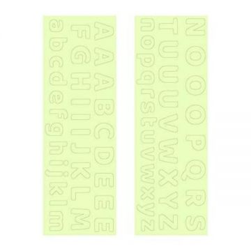 Set stickere fosforescente decorative, Alfabetul, Litere mari si mici, 3 seturi