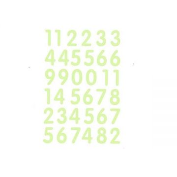 Set stickere fosforescente decorative, Cifre, 3 set 20x13