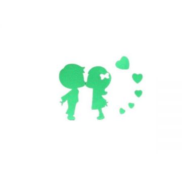 Set stickere fosforescente decorative, Copii si inimioare