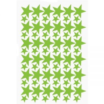 Set stickere fosforescente decorative, Stelute mici si mari, dimensiuni coala stickere 20x30 cm