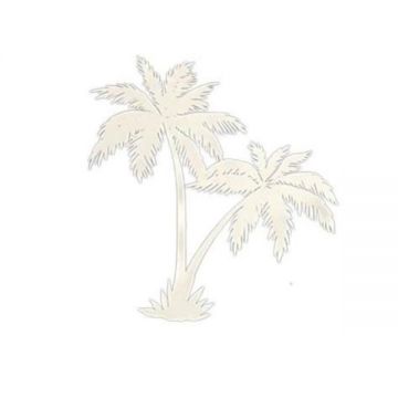 Sticker autocolant pentru geam, palmier, efect sablat, 30x20 cm