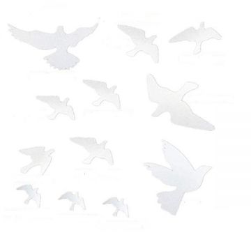 Sticker autocolant pentru geam, pasari, efect sablat, diverse dimensiuni