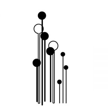 Sticker decorativ, Abstract si modern, Negru, 68x179 cm