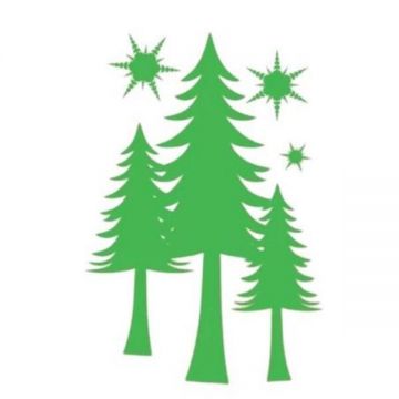 Sticker decorativ, Braduti, Verde, 110x160 cm