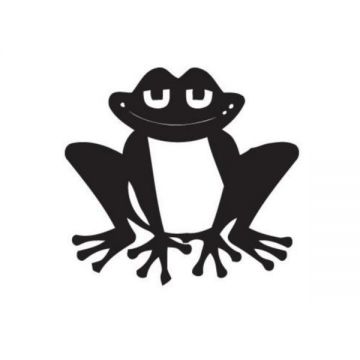 Sticker decorativ, Broscuta, Negru, 50x43 cm