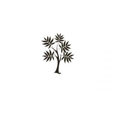 Sticker decorativ, Copac, negru,70x85 cm