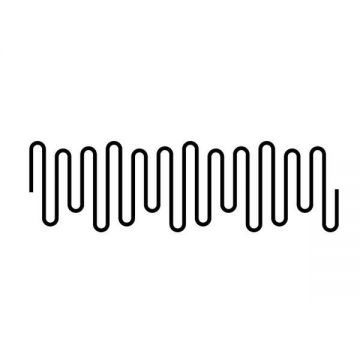 Sticker decorativ, Curbe pana la infinit, Negru, 90x27 cm