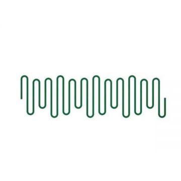 Sticker decorativ, Curbe pana la infinit, Verde, 90x27 cm
