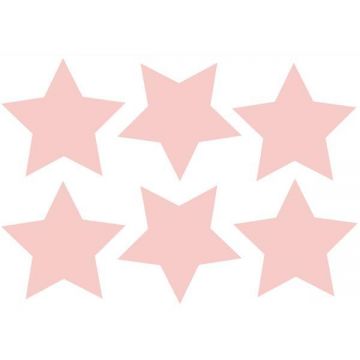 Sticker decorativ, Duragon, Stelute, roz, 24 bucati, 10.5x9 cm