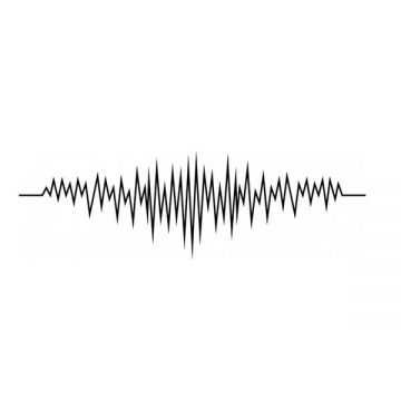 Sticker decorativ, Frecventa, Negru, 170x53 cm