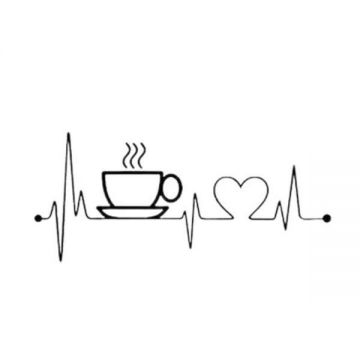 Sticker decorativ, Home decor, Negru, 55x24 cm