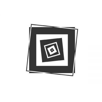 Sticker decorativ, Iluzie Optica, Negru, 80x80 cm