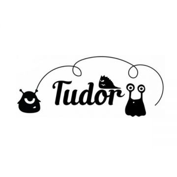 Sticker decorativ, Monstri Tudor, negru, 115x65 cm