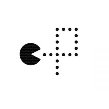 Sticker decorativ, Pacman, Negru, 135x110 cm