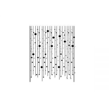 Sticker decorativ, Perdeluta autocolanta, Negru, 120x147 cm