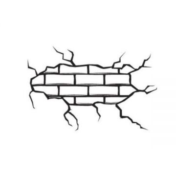 Sticker decorativ, Perete, Negru, 150x113 cm