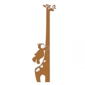 Sticker decorativ, Sticker Ursuletul si girafa, Maro, 165x51 cm
