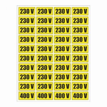 Sticker indicatoare, Semnalizare prize, 25x15 cm