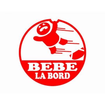 Sticker autocolant - Bebe la bord viteza - 10 x 10 cm - Rosu