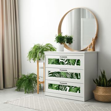 Autocolant decorativ, model frunze, multicolor, 45cmx2m, Vénilia, Monstera