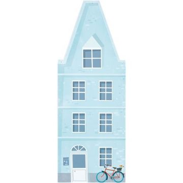 Decor perete 62 x 112 cm, casuta bleu, ideal crese, sali de asteptare, cabinete pediatrie, gradinite