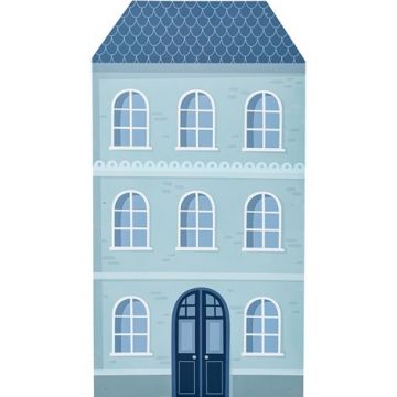 Decor perete 62 x 112 cm, casuta gri deschis, ideal crese, sali de asteptare, cabinete pediatrie, gradinite